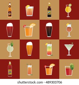 assorted cocktails and beers image
