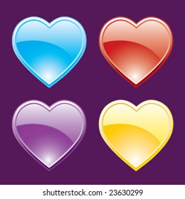 Assorted colorful valentine hearts