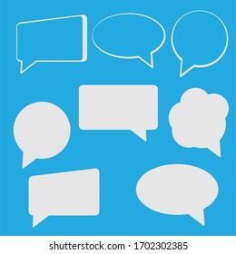 assorted comic chat bubble speaking vector graphic design template