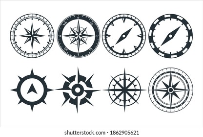 assorted compass vector graphic design template set for sticker, decoration, cutting and print file