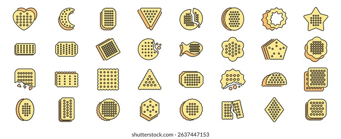 Assorted cookies with unique shapes and intricate patterns