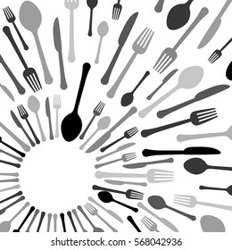 assorted cutlery icons emblem  image vector illustration design 