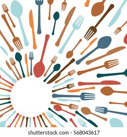 assorted cutlery icons emblem  image vector illustration design 