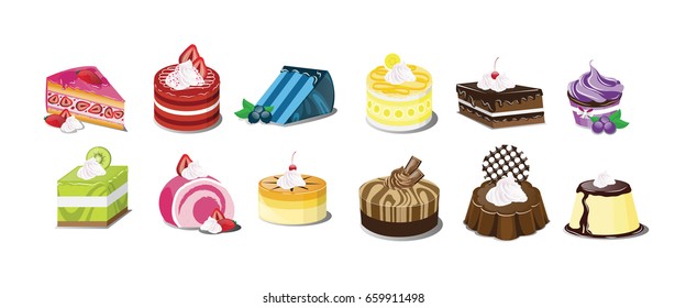 assorted delightful cake
