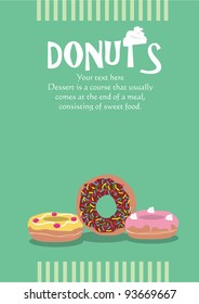 Assorted donuts template for business advertisements