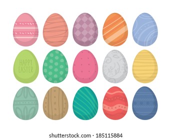  Assorted Easter vector eggs