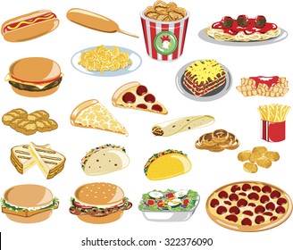 Assorted Fast Food Icons