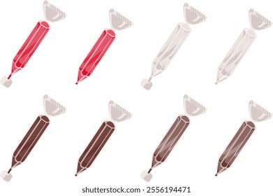 Assorted Flavor Colorful Chocolate Pens