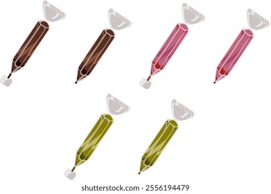 Assorted Flavor Colorful Chocolate Pens