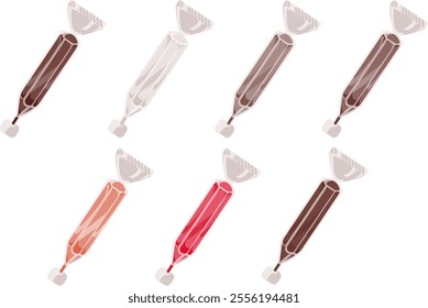 Assorted Flavor Colorful Chocolate Pens