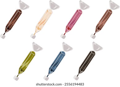 Assorted Flavor Colorful Chocolate Pens
