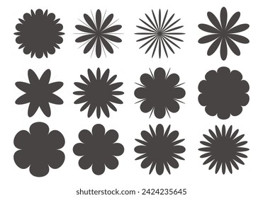 Assorted Flower Shape Set vector