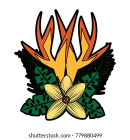 assorted flowers emblem wild icon image 