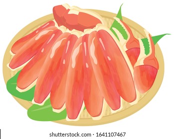 Assorted fresh crabs. seafood. Fish restaurant, market or store menu design element.