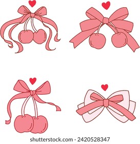 assorted fruits ribbon bow art