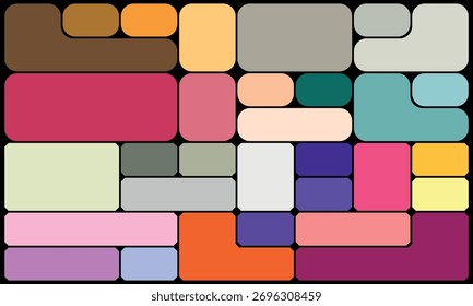 Bloques geométricos surtidos crean un fondo abstracto colorido y juguetón