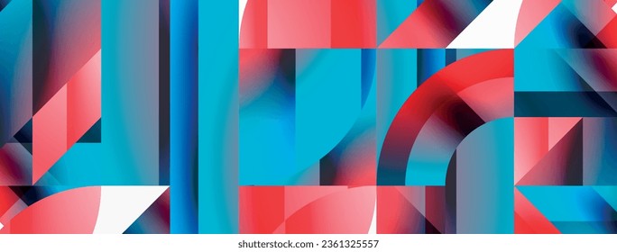 Assorted geometric shapes unite in a minimalistic abstract backdrop, offering a versatile canvas for contemporary design for digital designs, presentations, website banners, social media posts