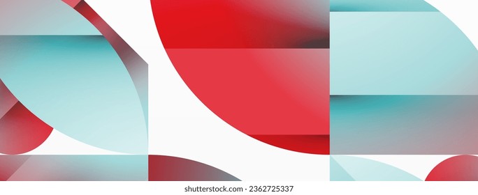 Assorted geometric shapes unite in a minimalistic abstract backdrop, offering a versatile canvas for contemporary design for digital designs, presentations, website banners, social media posts