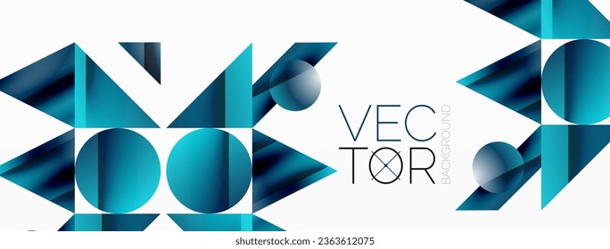 Assorted geometric shapes unite in a minimalistic abstract backdrop, offering a versatile canvas for contemporary design for digital designs, presentations, website banners, social media posts