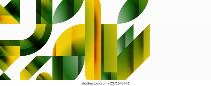 Assorted geometric shapes unite in a minimalistic abstract backdrop, offering a versatile canvas for contemporary design for digital designs, presentations, website banners, social media posts
