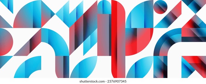 Formas geométricas variadas se unen en un fondo abstracto minimalista, ofreciendo un lienzo versátil para el diseño contemporáneo para diseños digitales, presentaciones, banners de sitios web, publicaciones en medios sociales