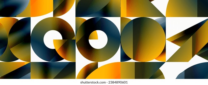 Assorted geometric shapes unite in a minimalistic abstract backdrop, offering a versatile canvas for contemporary design for digital designs, presentations, website banners, social media posts