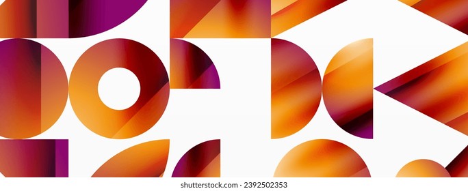 Assorted geometric shapes unite in a minimalistic abstract backdrop, offering a versatile canvas for contemporary design for digital designs, presentations, website banners, social media posts