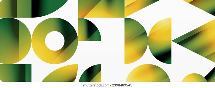 Assorted geometric shapes unite in a minimalistic abstract backdrop, offering a versatile canvas for contemporary design for digital designs, presentations, website banners, social media posts