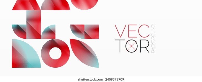 Assorted geometric shapes unite in a minimalistic abstract backdrop, offering a versatile canvas for contemporary design for digital designs, presentations, website banners, social media posts