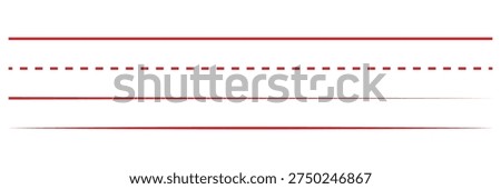 Assorted horizontal divider lines and separators, page break elements for layout design