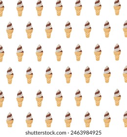 Assorted ice cream seamless pattern