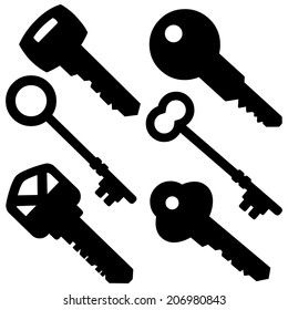 Assorted Key Silhouettes