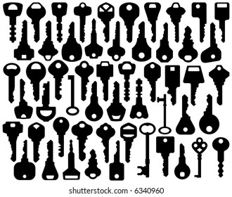 Assorted Key Silhouettes