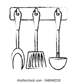 assorted kitchen supplies icon image vector illustration design 