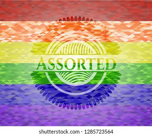 Assorted lgbt colors emblem 