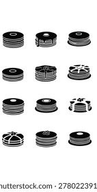 Assorted metal washers on display