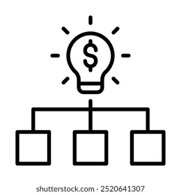 ícone Oportunidades Sortidas ilustração de vetor de linha