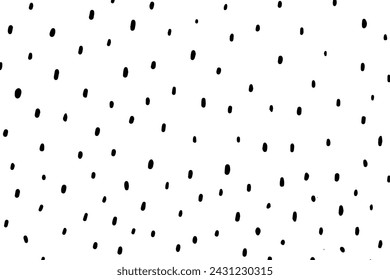 Assorted patterns: uneven specks, sparse confetti, swirling sprinkles, falling speckle, amidst a doodle glaze donut motif. Vector