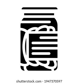assorted pickled vegetables glyph icon vector. assorted pickled vegetables sign. isolated contour symbol black illustration