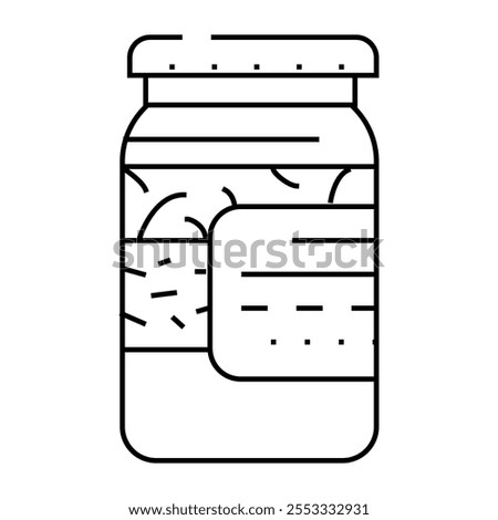 assorted pickled vegetables line icon vector. assorted pickled vegetables sign. isolated contour symbol black illustration