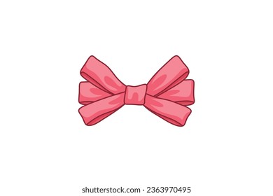 Assorted pink or red ribbon styles tie perfect gift red bow ribon for use as decoration and sticker editable background Free Vector image