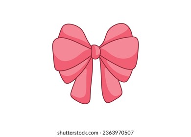 Assorted pink or red ribbon styles tie perfect gift red bow ribon for use as decoration and sticker editable background Free Vector image