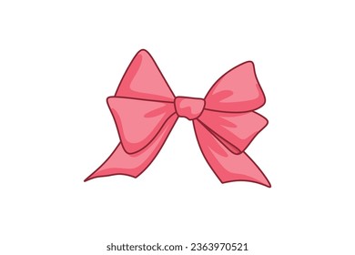 Assorted pink or red ribbon styles tie perfect gift red bow ribon for use as decoration and sticker editable background Free Vector image