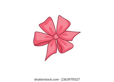 Assorted pink or red ribbon styles tie perfect gift red bow ribon for use as decoration and sticker editable background Free Vector image