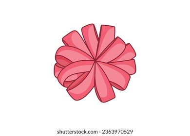 Assorted pink or red ribbon styles tie perfect gift red bow ribon for use as decoration and sticker editable background Free Vector image