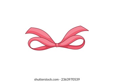 Assorted pink or red ribbon styles tie perfect gift red bow ribon for use as decoration and sticker editable background Free Vector image