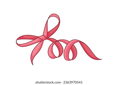 Assorted pink or red ribbon styles tie perfect gift red bow ribon for use as decoration and sticker editable background Free Vector image