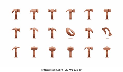 Assorted screw heads on display
