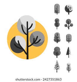 Assorted Set of Gray Trees: Capturing the Essence of Gray Arboreal Diversity