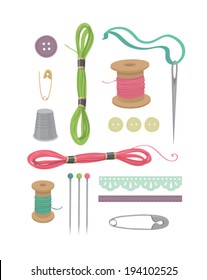 Assorted sewing vector kit part 2